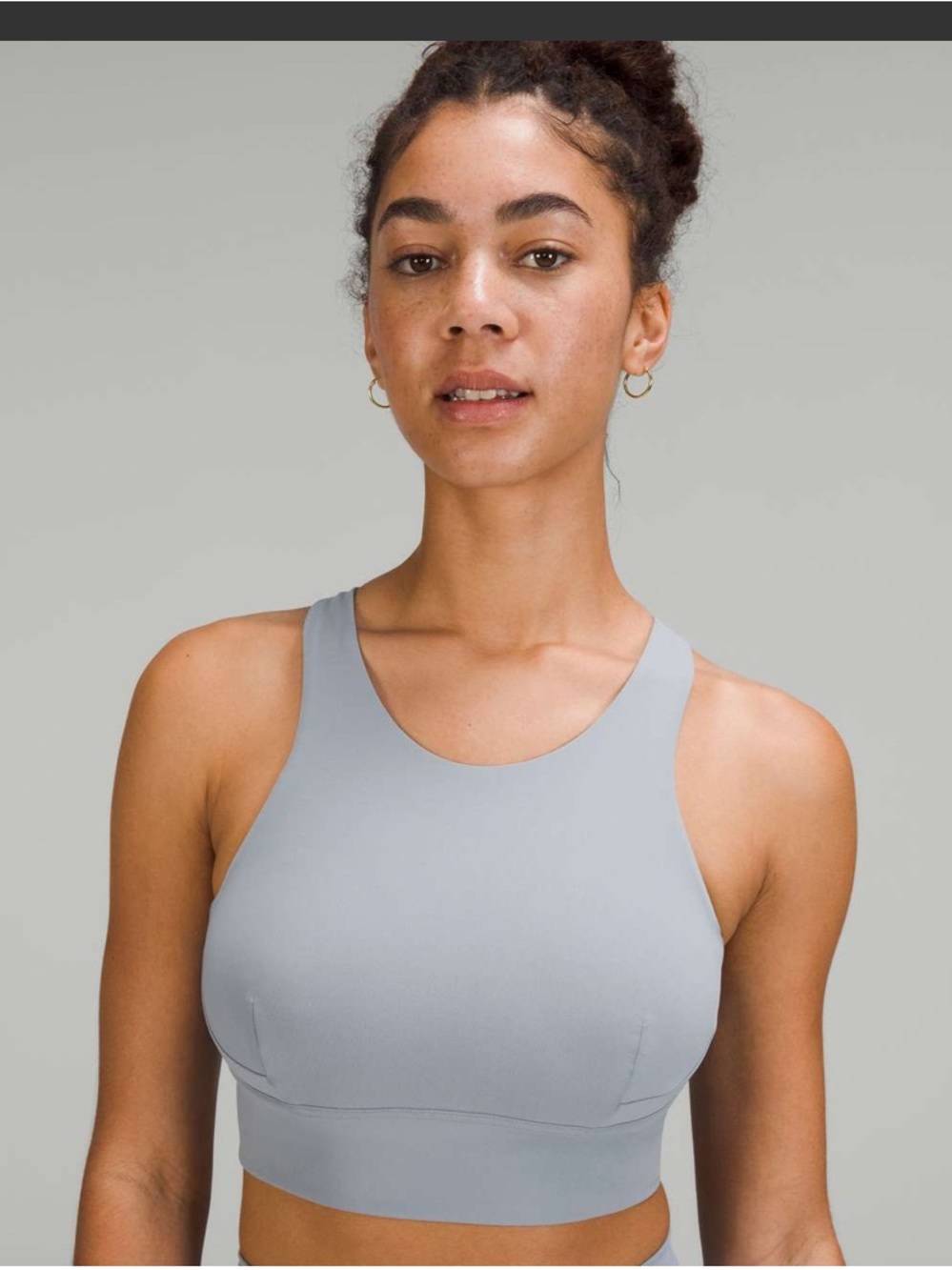 lululemon athletica Wunder Train Longline Bra in Light Gray